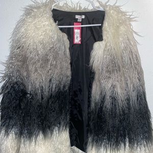Larger fuzzy ombré jacket